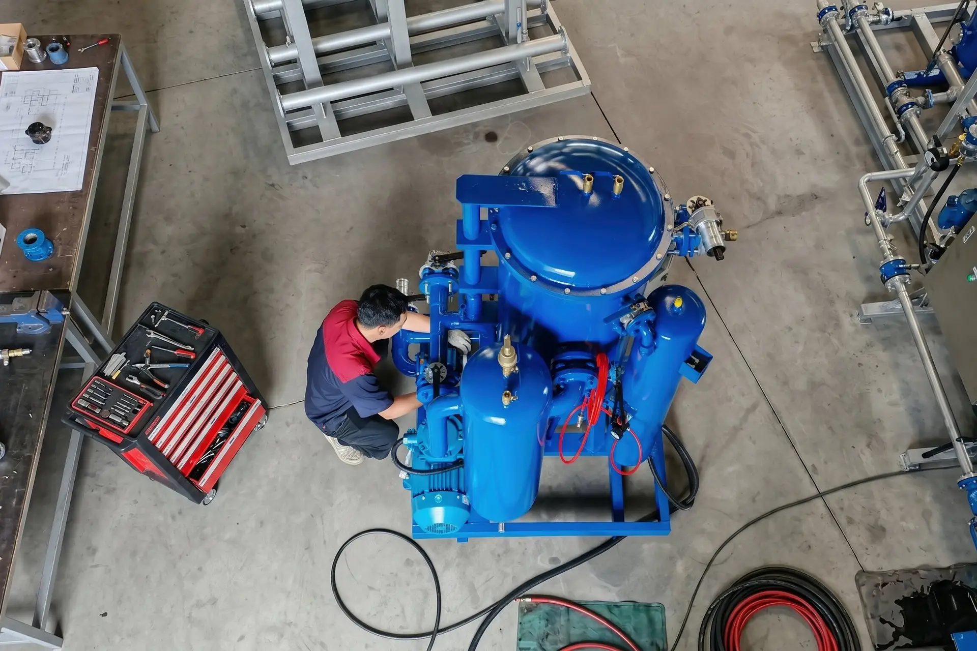 Jingyuan membrane filter production workshop interior with rigid composite membrane manufacturing equipment